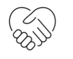 Icon representing care and connection
