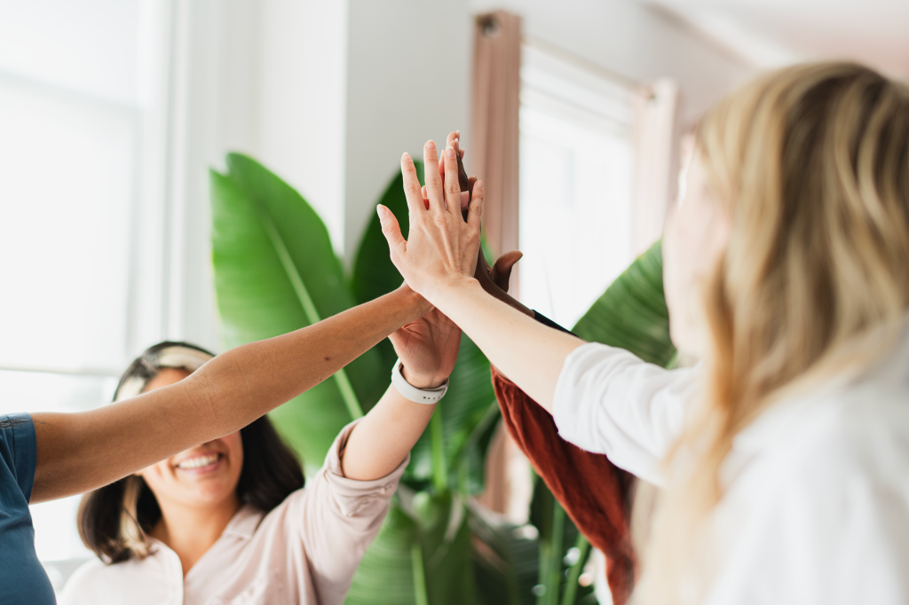 Woman practising mindful movement and stretching at home